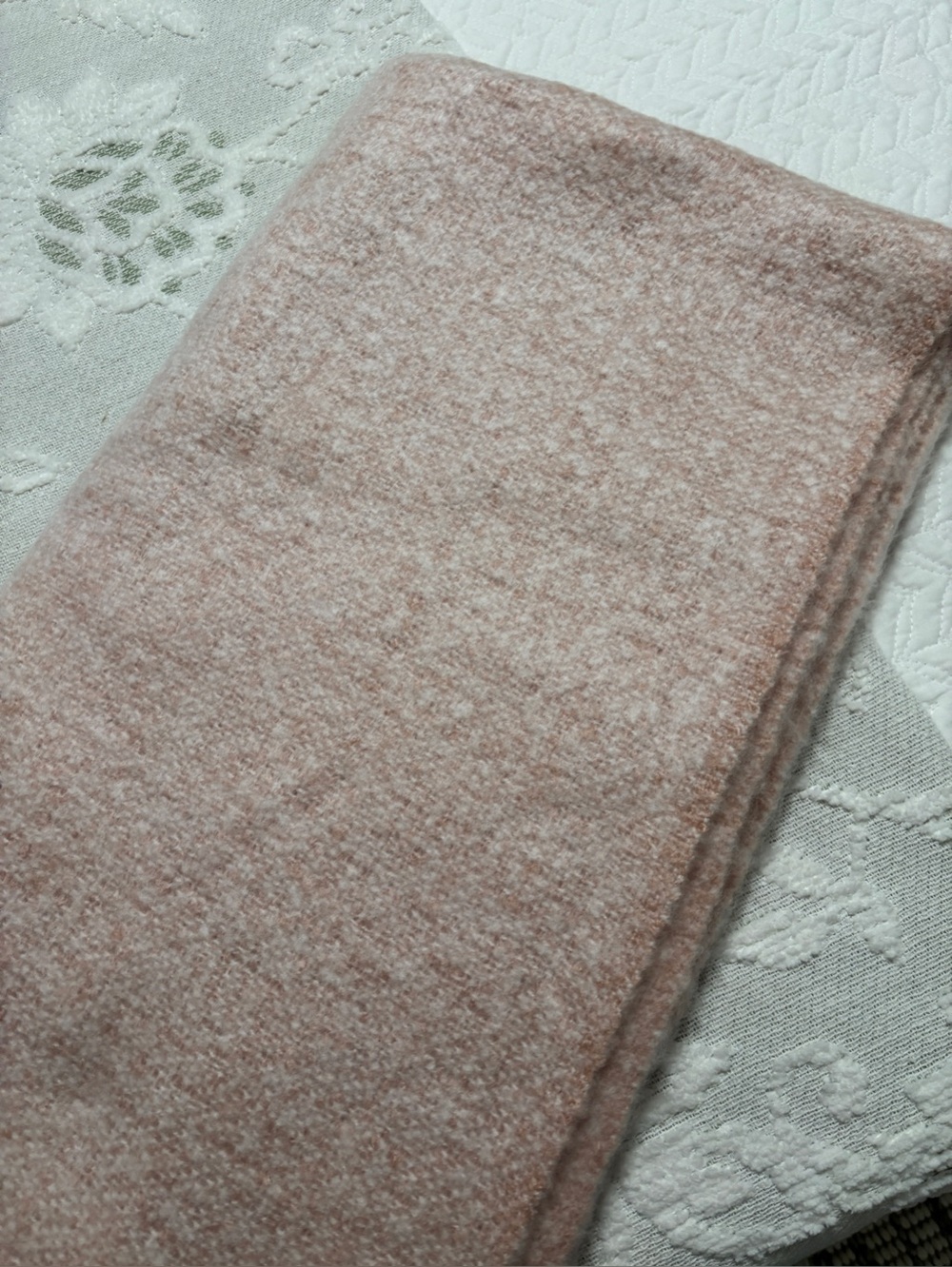 Threshold Blush Pink Knit Throw 126 x 50 Inches